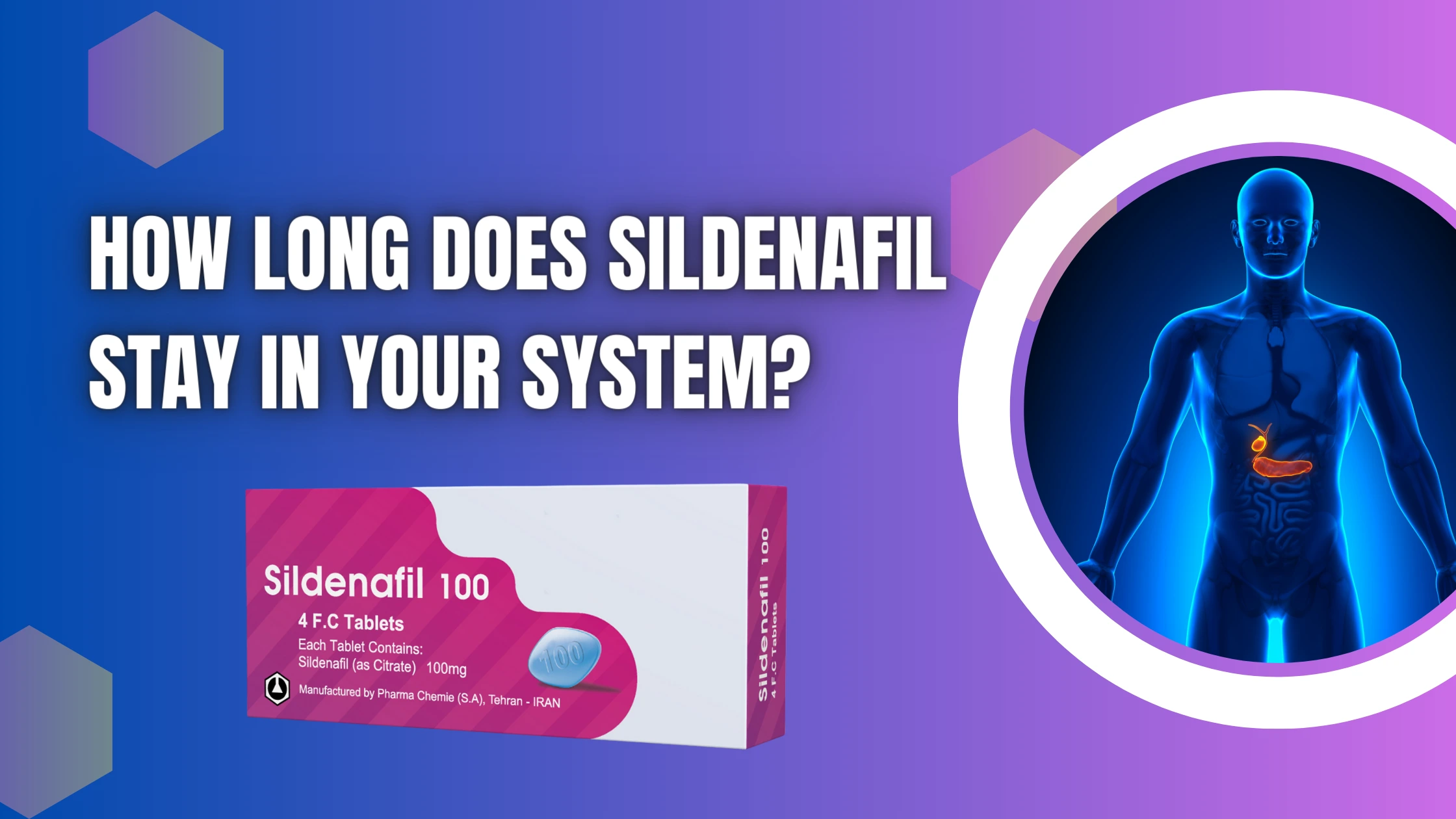How long does Sildenafil stay in your system?